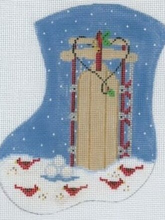 The Meredith Collection MX180 Christmas Sled Mini Stocking