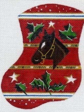 The Meredith Collection MX4 Horse & Holly Mini Stocking