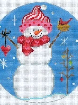 The Meredith Collection XO186A Snowman w/Cardinal