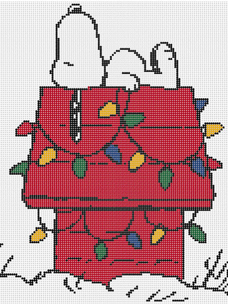 Officially Needlepoint CBC2 - Snoopy on Lit Doghouse
