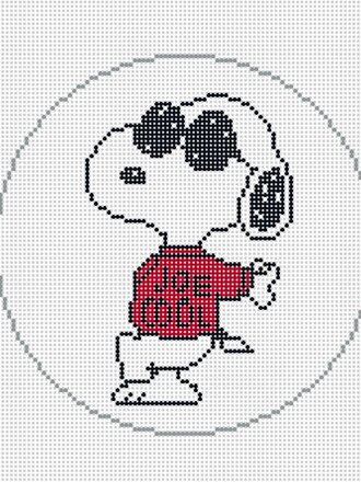 Officially Needlepoint JC01 Joe Cool 5" round