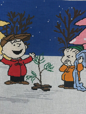 Officially Needlepoint CBC1 Charlie Brown & Linus w/Tree