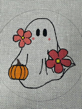 The Collection GH107 Ghost Flowers & Pumpkin