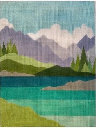 Vallerie Needlepoint Gallery AL042 Mountain Landscape w/Stitch Guide