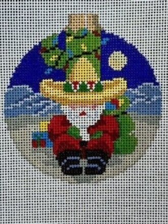 Susan Roberts 7281 Santa Resting on Cactus