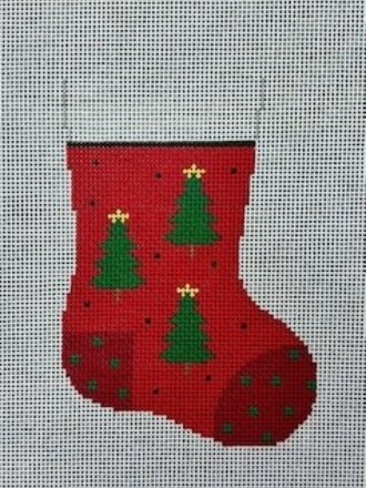 Susan Roberts 5478 Christmas Trees Mini Stocking