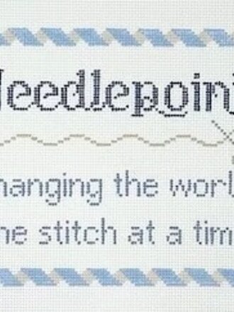 Lauren Bloch S15 Needlepoint - changing the world...