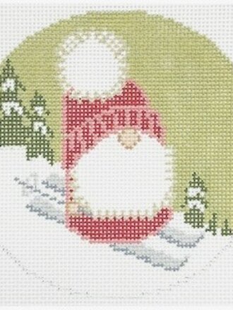 3K Designs CL320 Skiing Gnome Ornament