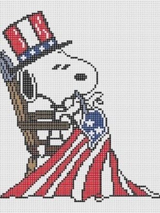 Officially Needlepoint Patriot03 Snoopy Sewing Flag 13m
