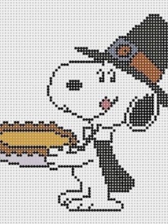 Officially Needlepoint Pilgrim3 Snoopy as a Pilgrim