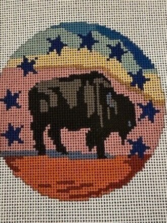 The Gingham Stitchery AB74 Buffalo Round