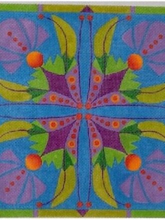 Zecca ZE565 Teal Flower Tiles