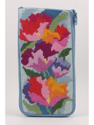 SZ438 Watercolor Poppies Eyeglass Case