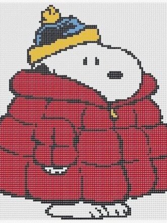 Officially Needlepoint Winter5 - Snoopy in Puffer Coat