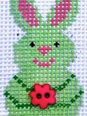 Danji Designs HB43 Green Bunny Smiles Mini