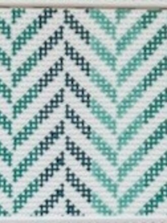 Initial K Studio 1064A Herringbone Clutch - Turquoise