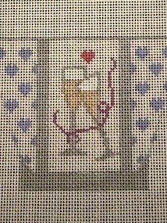 Vallerie Needlepoint Gallery T31 Champagne Flutes Mini Tote