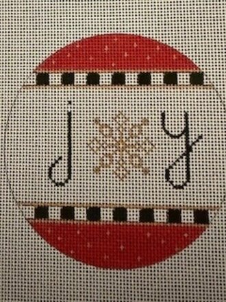 Vallerie Needlepoint Gallery O12 Joy Snowflake Ornament