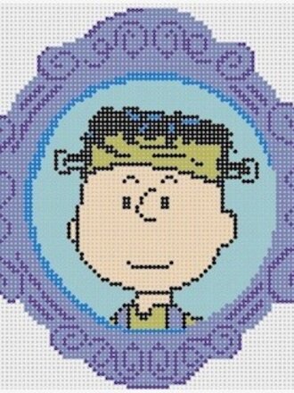 Officially Needlepoint HALL01 Framed Charlie Brown Frankenstein