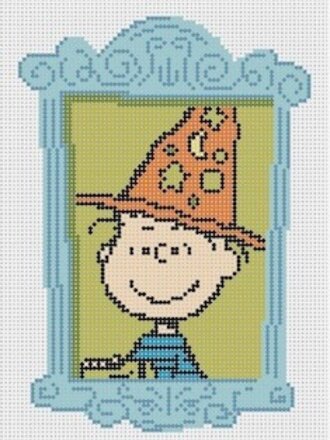Officially Needlepoint HALL03 Framed Linus Wizard