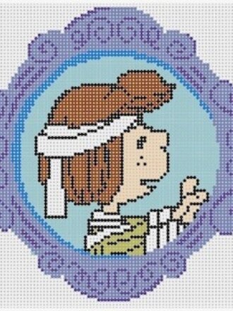 Officially Needlepoint HALL06 Framed Peppermint Patty Mummy