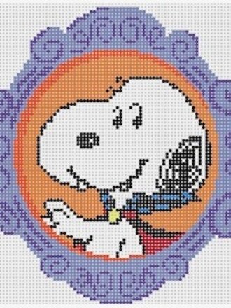 Officially Needlepoint HALL09 Framed Snoopy Vampire