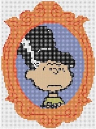Officially Needlepoint HALL13 Framed Violet bride of Frankenstein