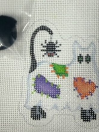 Bradley ACOD1906 Boo Kitty w/stitch guide & emblishments