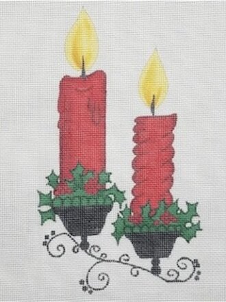 Curious Cowgirl CC03 Red Candles in Wrought Iron
