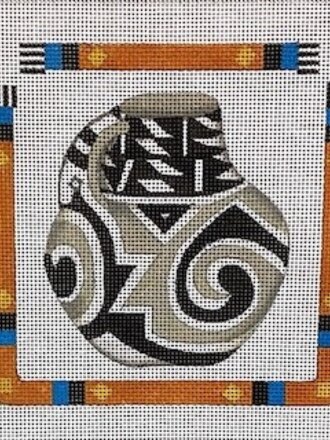 Danji Designs J53 Black & Grey Pot w/southwest border