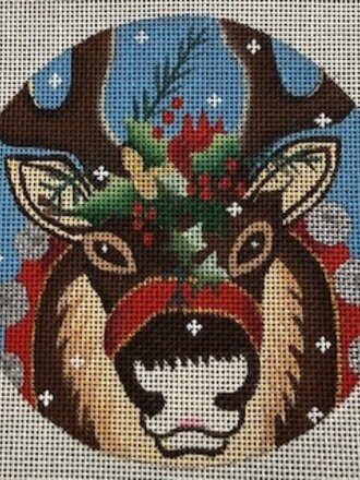 Raymond Crawford HO2287 Reindeer Round Ornament