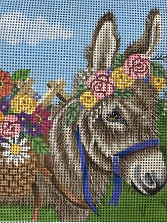 Alice Peterson GEP390 Donkey w/flowers 13m
