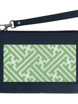 Bradley Leather Pouch - Navy