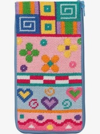 Alice Peterson SZ482 Patchwork Eyeglass Case