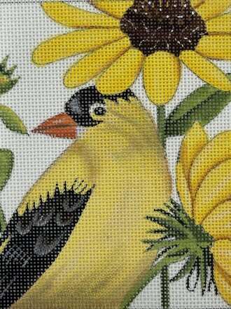 Melissa Shirley Designs MLT723C Yellow Bird w/Flowers