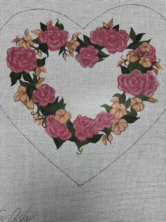 SALE Heart Wreath with Roses PETER ASHE