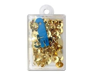 Brass Tacks with Remover & Case Non-rusting Thumb Tacks by