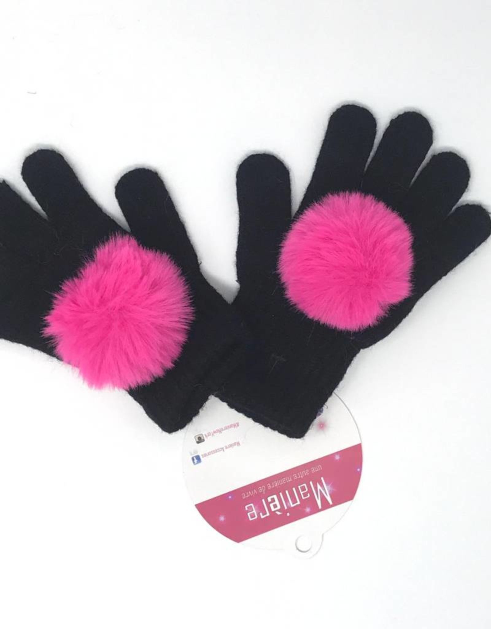 kids fur gloves