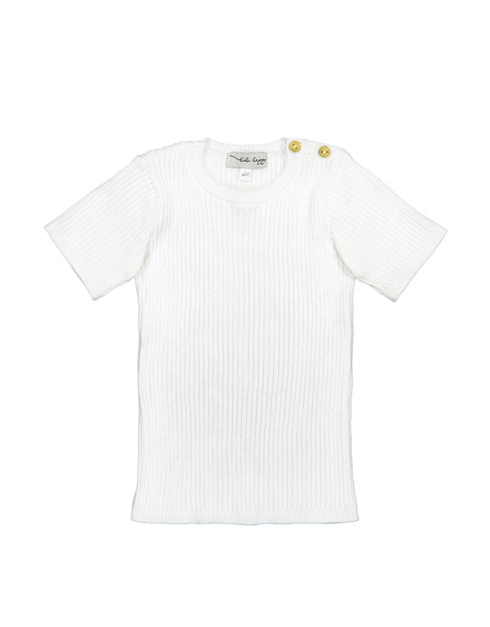 Analogie Analogie SS19 Ribbed Knit Short Sleeve Top