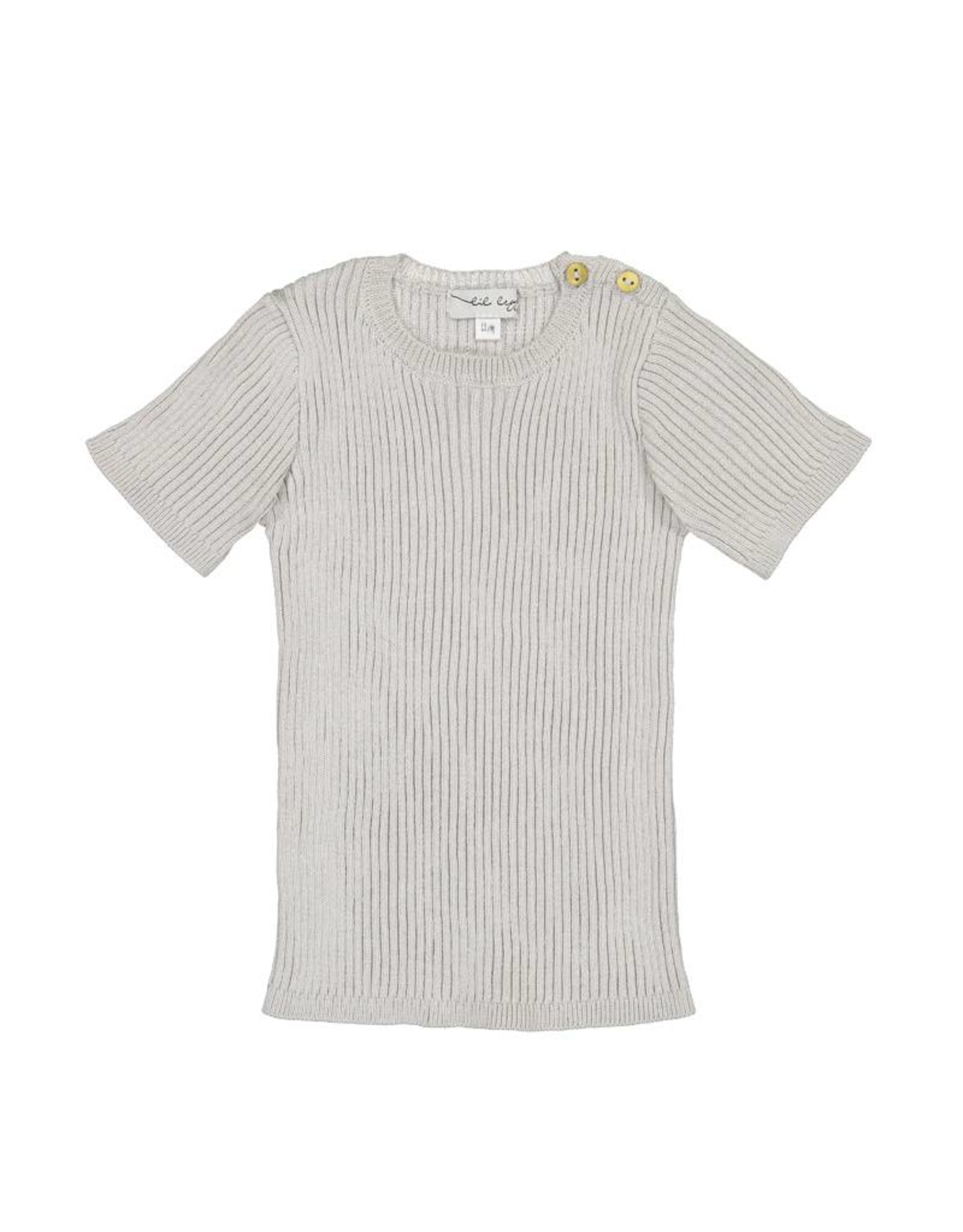 Analogie Analogie SS19 Ribbed Knit Short Sleeve Top