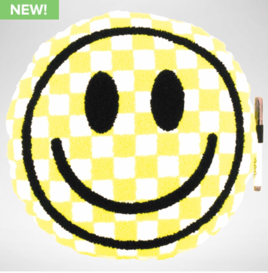 Iscream Smiley Face Autograph Pillow With Pen Toetally You