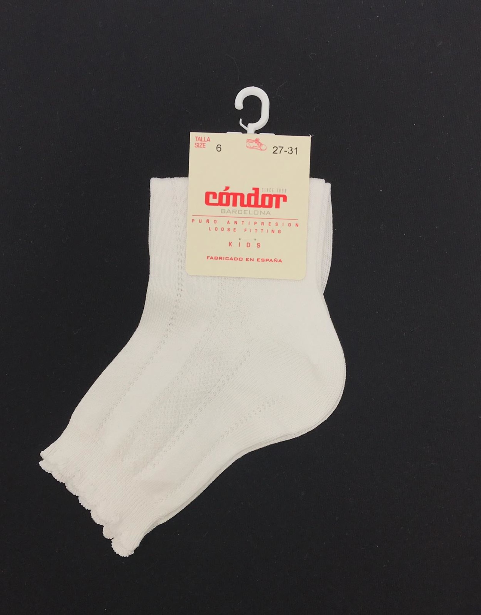 Condor Condor Detailed Scallop Edge Sock