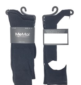 Memoi Memoi Mens 3 Pack Ribbed Sock with White Bottom