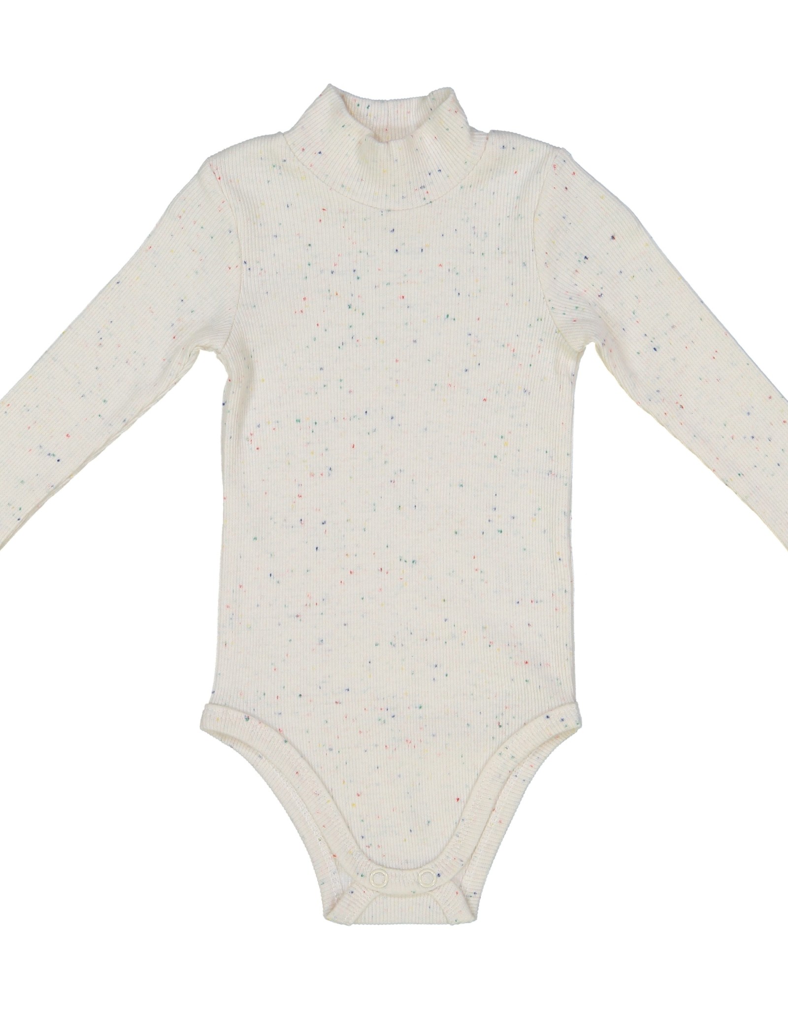 LIL LEGS Speckle Rib Turtleneck Onesie