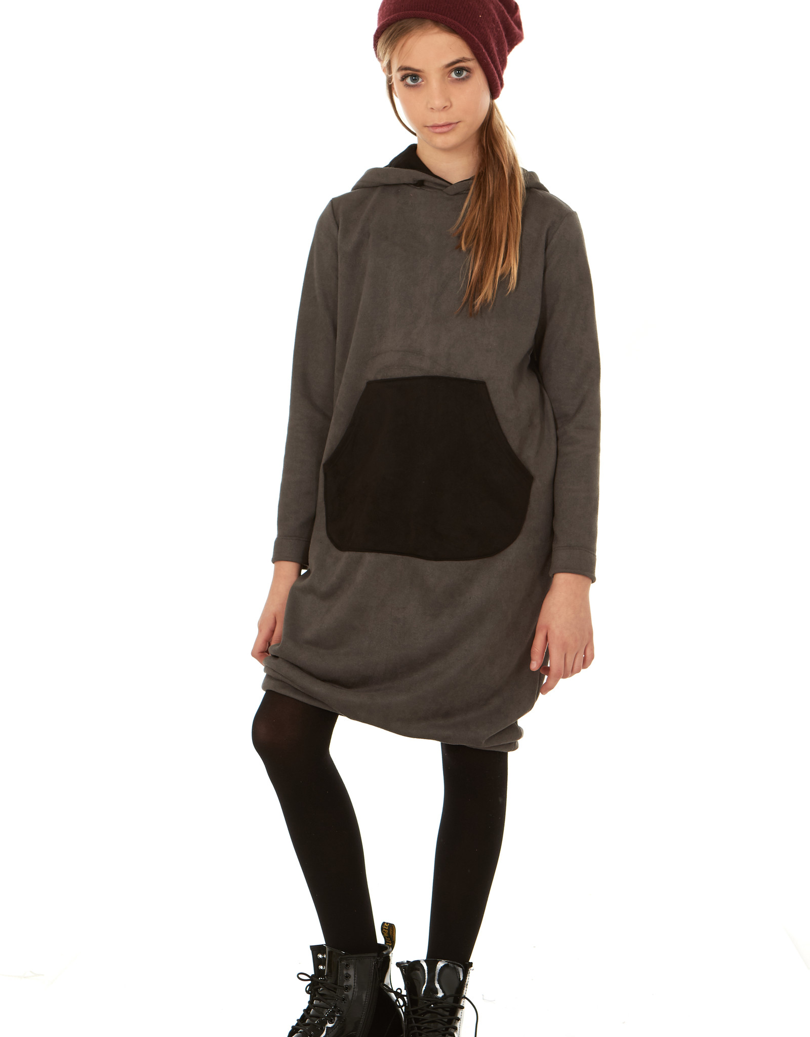 hoodie dress with tights