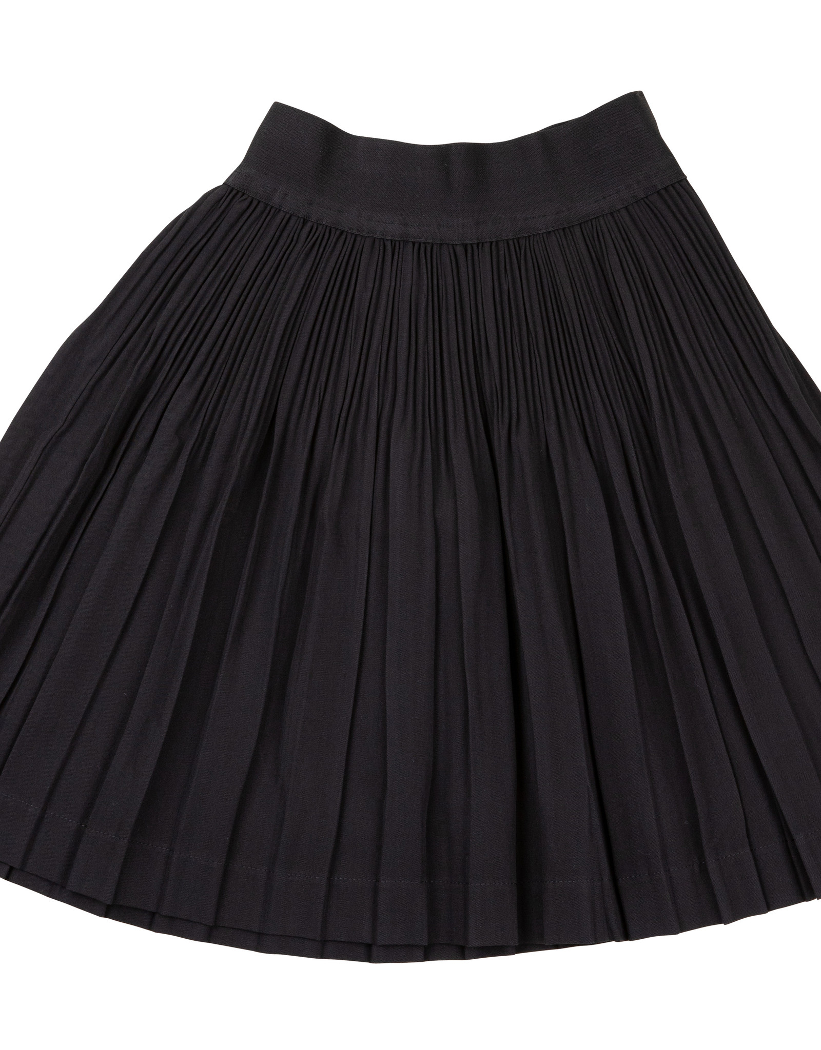 black pleated skirt