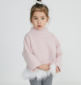 Petite Hailey Petite Hailey Wool Turtleneck with Feather Bottom