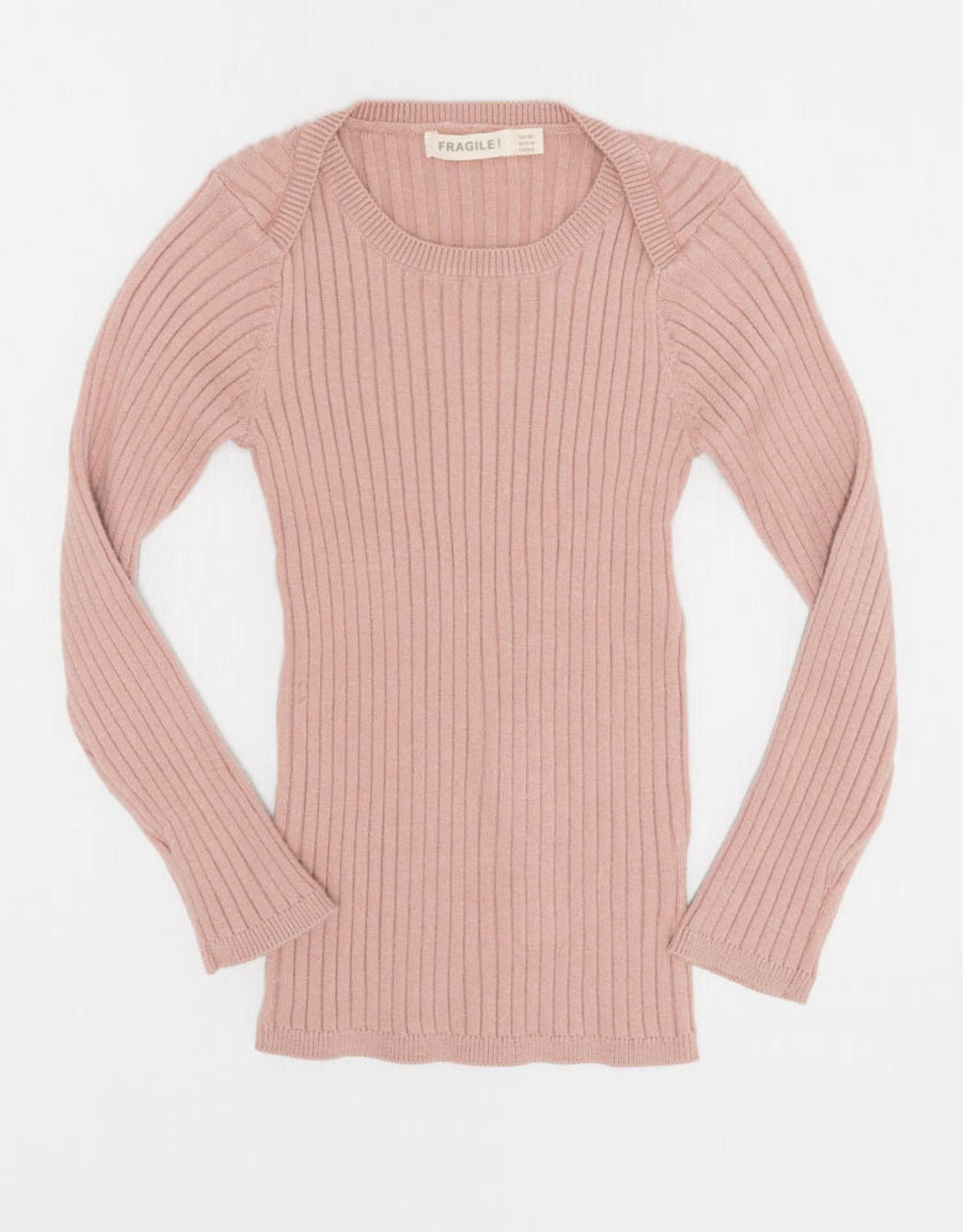 FRAGILE Fragile Ribbed Sweater Top