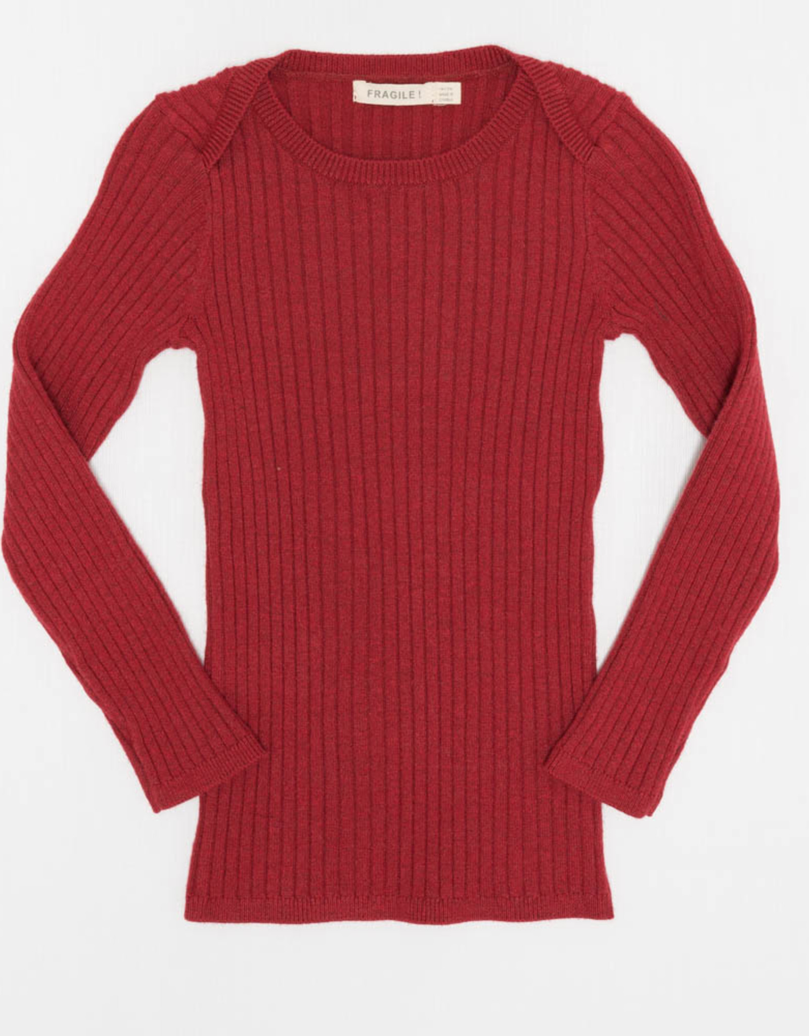 FRAGILE Fragile Ribbed Sweater Top