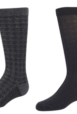 Zubii Zubii Houndstooth Texture Knee Sock